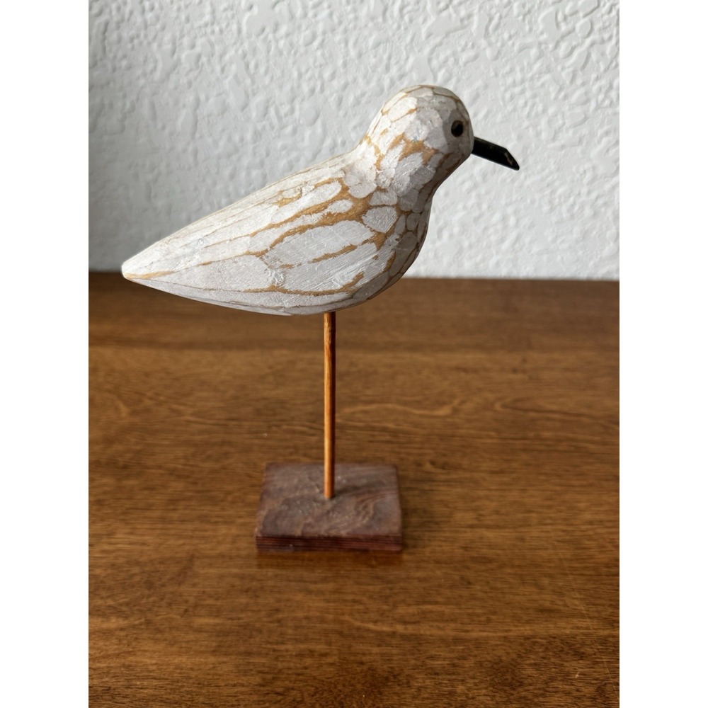 Vintage Wooden Shore Birds With Glass Eyes Lot Of 3 - Picture 3 of 16